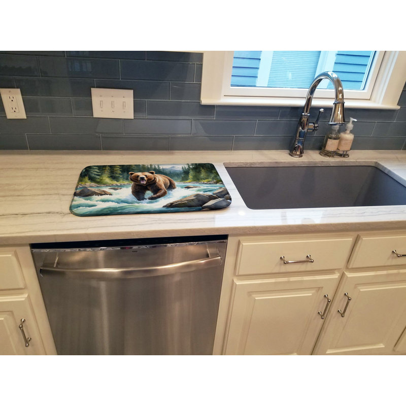 Tapis de séchage Alaskan Wilderness Grizzly Bear