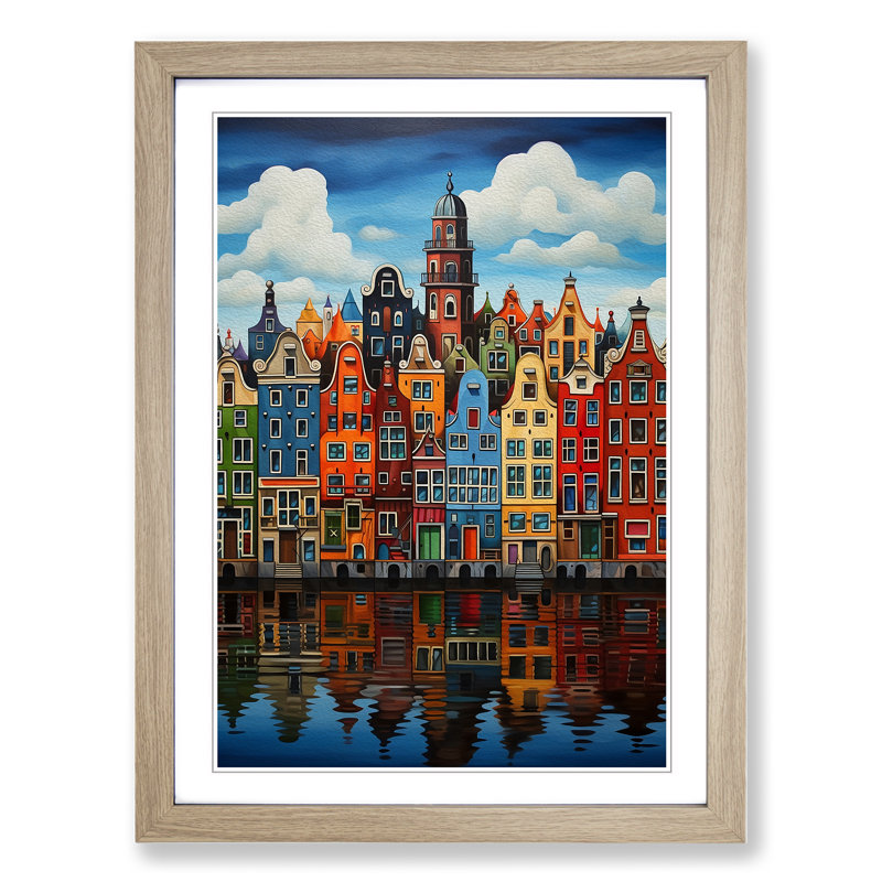 Amsterdam Hard Edge Painting Art - Framed Print