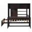 Lit mezzanine double avec lit simple, tablettes, bureau et garde-robe-864360480