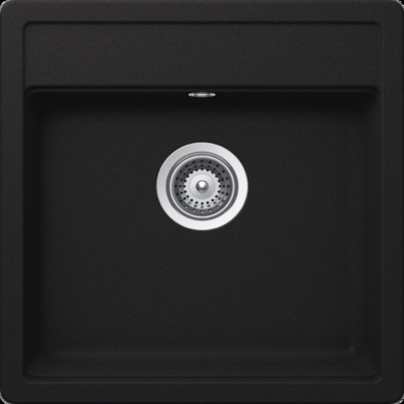 Nemo Single Bowl Inset Kitchen Sink, Onyx, 49" L x 51" W x 29" H
