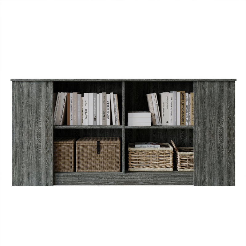 Buffet de 59,1 po de largeur Kondoju, Gris foncé
