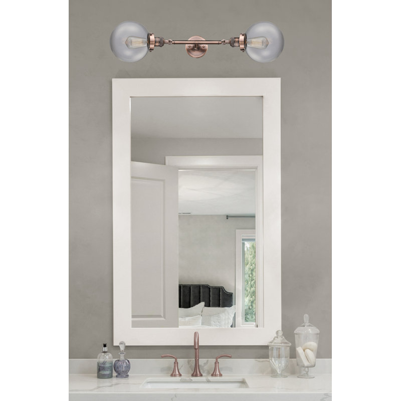 Barrigan 2 - Light Dimmable Vanity Light, Antique Copper, LED, Clear