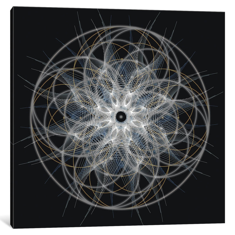 «Positif énergie I», impression sur toile tendue, H 16 po x l 16 po x P 1 po, Papier beaux-arts encadré noir, Blanc