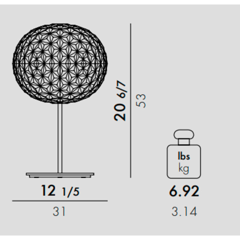 Planet LED Table Lamp, Yellow