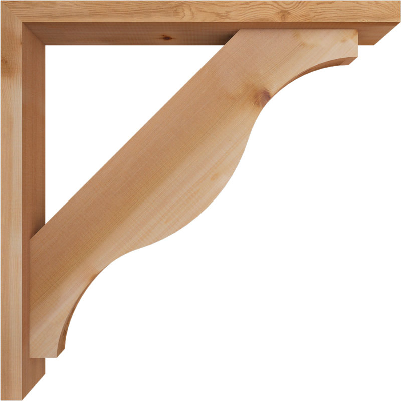 Support Funston Block avec support décalé, 28 po x 28 po, Cèdre rouge occidental de l 3 1/2 po (lisse)