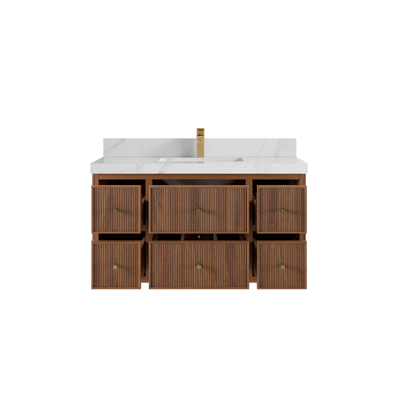 Ensemble de meuble-lavabo simple 42 po Sonoma, Sienne Calacatta