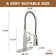 Robinet de cuisine rétractable avec fonction d'induction infrarouge et plaque de pont