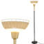 Risanna 175cm Black Torchiere Floor Lamp