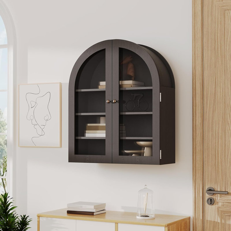 61mm W 70mm H Medicine Cabinet Mirror, Matte Black