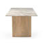 Vero 76" Dining Table in Toronto Marble Top and Light Mango Base