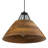 Akey 17.25"W Black Mesh and Walnut Stained Mango Pendant