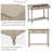 Floriean Rustic Vintage Farmhouse Style Console Table - 2 Drawers, Bottom Shelf-1367979148