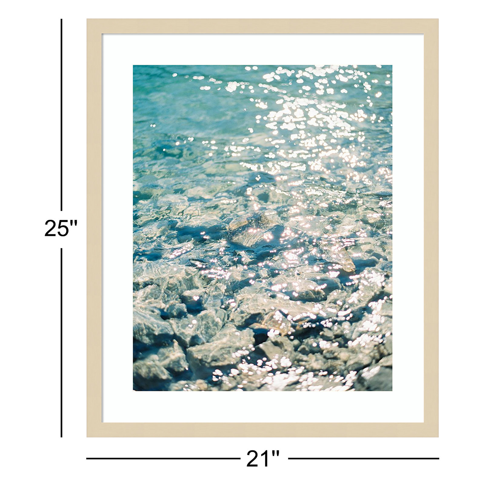 Sunny Day and Glacial Water Print, 25'' H X 21'' W