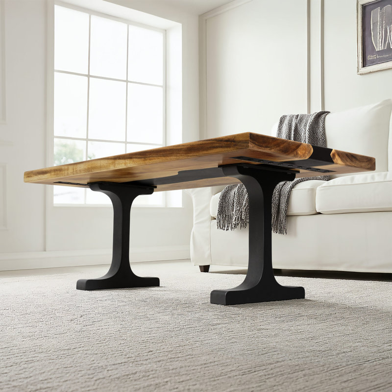 Table basse rectangulaire, 18.4" H x 24" W x 48" D