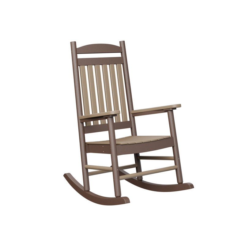 Fauteuil berçant berlinois berlinois décontracté, Weatherwood Top/Chocolate Brown Base