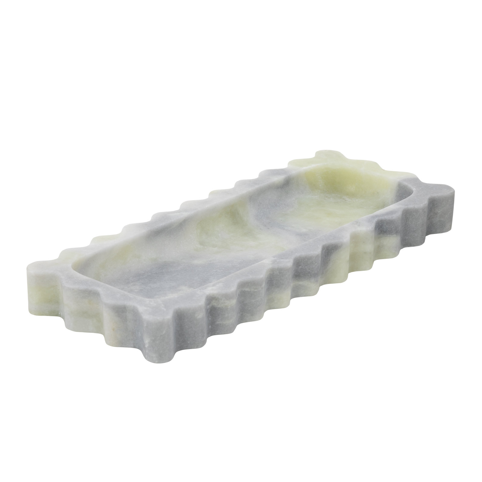 Genuine Marble Decorative Tray, 12"Wx5"Dx1.25"H, Rectangle, Green