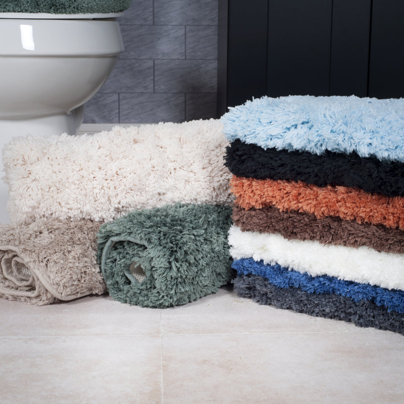 Navy Super Plush 3-Piece Non-Slip Bath Rug Set