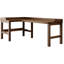 Bureau d'étude de coin en L en bois massif de style Mid-Century moderne avec garde-corps brun foncé-1672279171-1672279197
