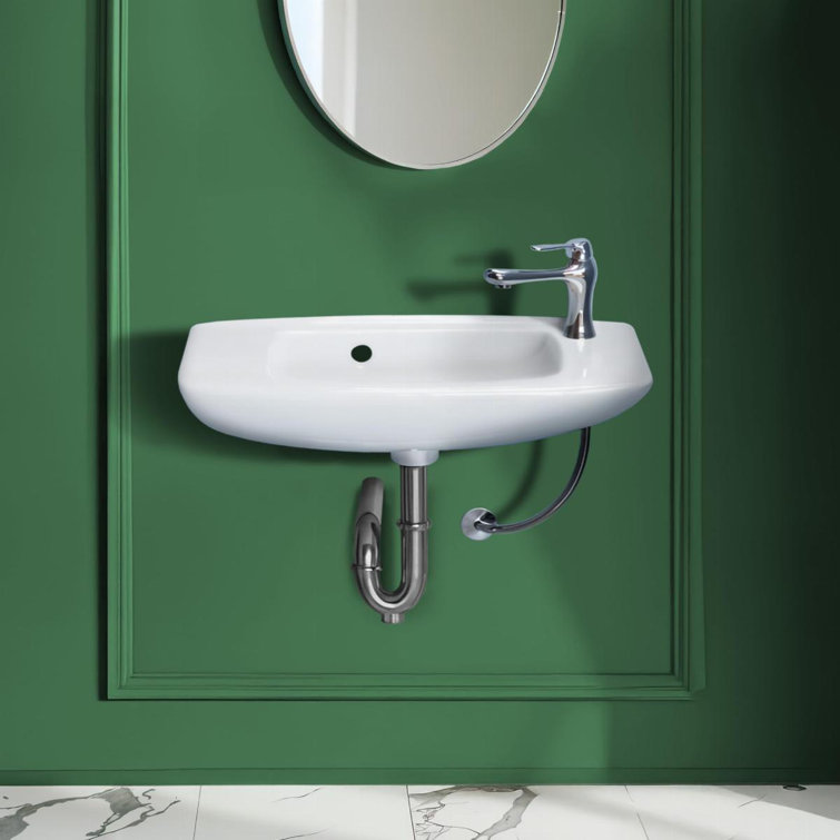 The Renovators Supply Inc. 20'' White Porcelain Rectangular Bathroom Sink with Overflow