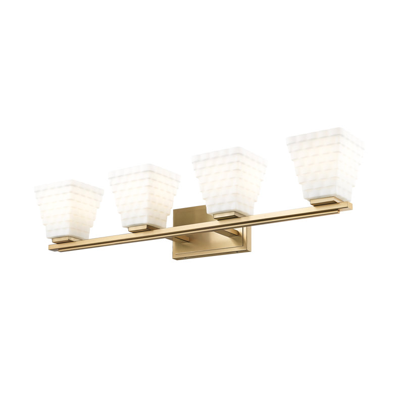 Ensemble de meuble-lavabo 4 lumières Teyona, Chrome poli