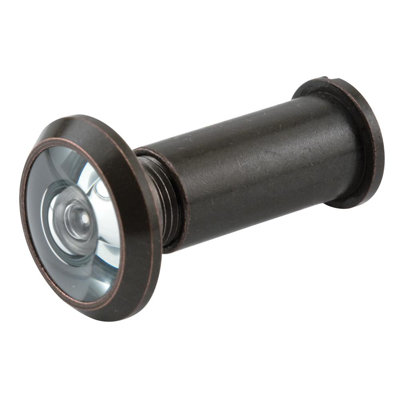 Door Viewer, 9/16 in. x 180 Degree, Solid Brass Housing, Glass Lens is U.L. Listed, Classic Bronze Plated Finish (Single Pack)