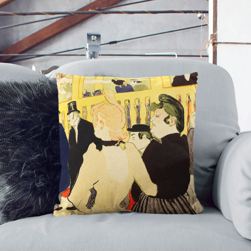 Two Women Square Throw Cushion, White, 55cm H x 55cm W x 20cm D