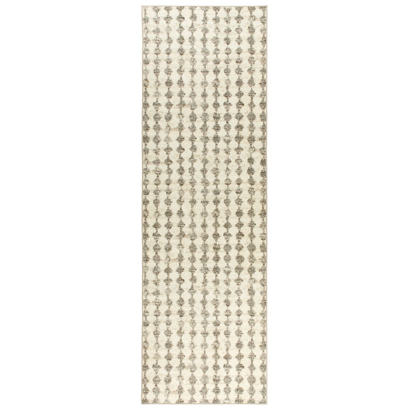 Izzy Grey Machine Washable Rug, Runner 2'6" x 8'