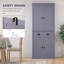 Armoire de cuisine 72 po, grande armoire de rangement autoportante, armoire de cuisine traditionnelle avec 4 portes, tiroir et 3 tablettes réglables pour la salle à manger, bleu marine-185339844