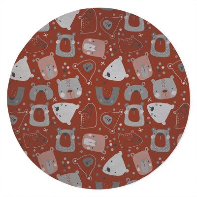 Bear Face Kids Play Mat