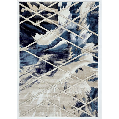 Modern Boho Large 9X12 Area Rug Transitional Carpet Shiny Vibrant High Low Pile Rug For Living Room
