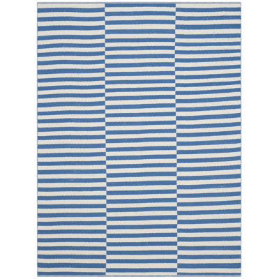 Dunkin Striped Cotton Hand Woven Area Rug