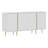 Modern White Console Table, 59.1 x 29.5 x 14.2 inches | 100% Melamine Coated Particle Board, Thickness: 0.7 inches | Numerous Shelves, Wall-Mountable Design, Perfect for Living Room & Entryway Decor