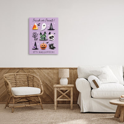 Toile «Trick Or traiter It's Halloween», conception par Elizabeth Tyndall