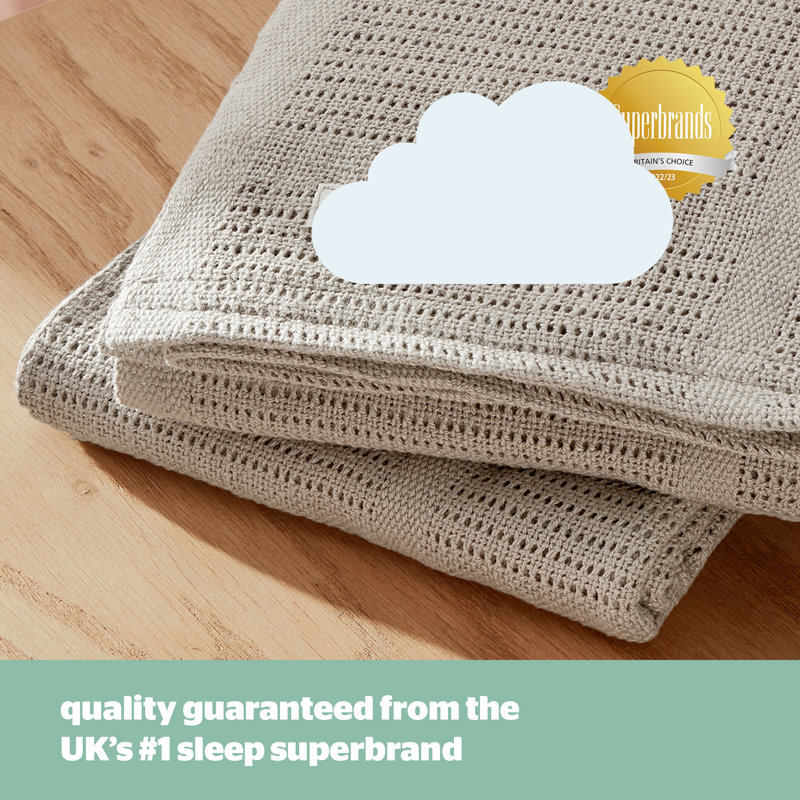 Safe Nights Cellular Blanket 2 Pack, Natural