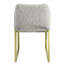 Ensemble de 2 chaises d'appoint en sherpa et miroir à finition dorée Galdesa Teddy