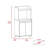 Kitchen Kart, Double Door Cabinet, One Open Shelf, Two Interior Shelves