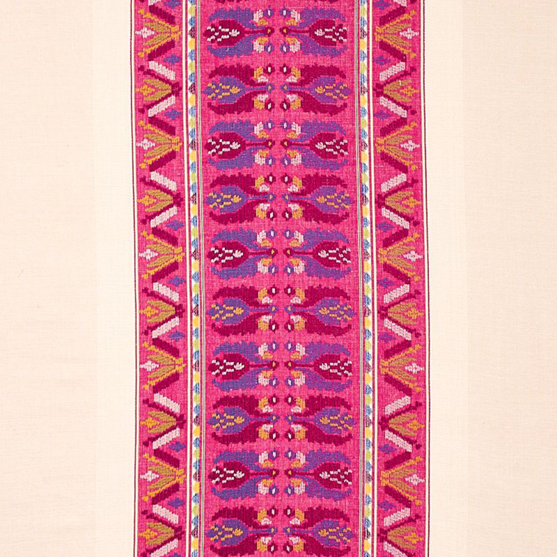 Sandor Stripe Embroidery Fabric, Magenta