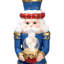 Soldat de casse-noisette lumineux à DEL avec arbre de Noël - 29 po - bleu et rouge