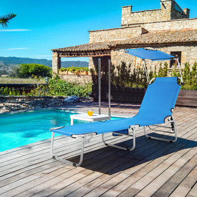 Avarika 76" Long Reclining Single Chaise by Arlmont & Co.