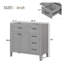  Meuble-lavabo de salle de bain sans lavabo, base d'armoire seulement, armoire de salle de bain avec tiroirs, cadre solide et panneau de fibres à densité moyenne -116040632