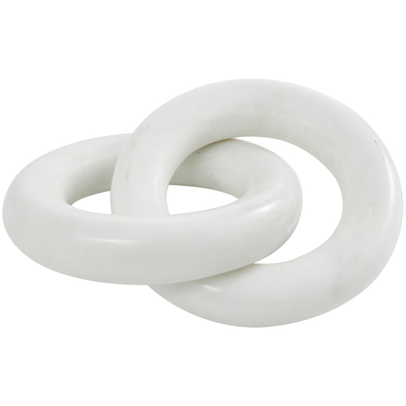 Sculpture Brooksville, H 2,25 po x l 6,75 po x P 4,9 po, Blanc