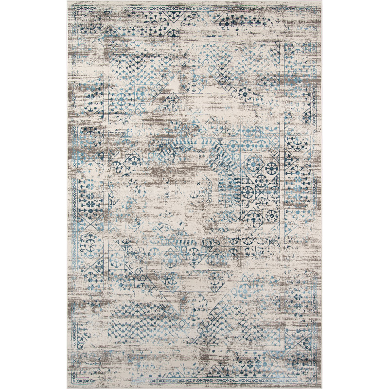 Tapis à motif oriental gris Frampton Cotterell, Rectangle 8 pi 6 po x 11 pi 6 po