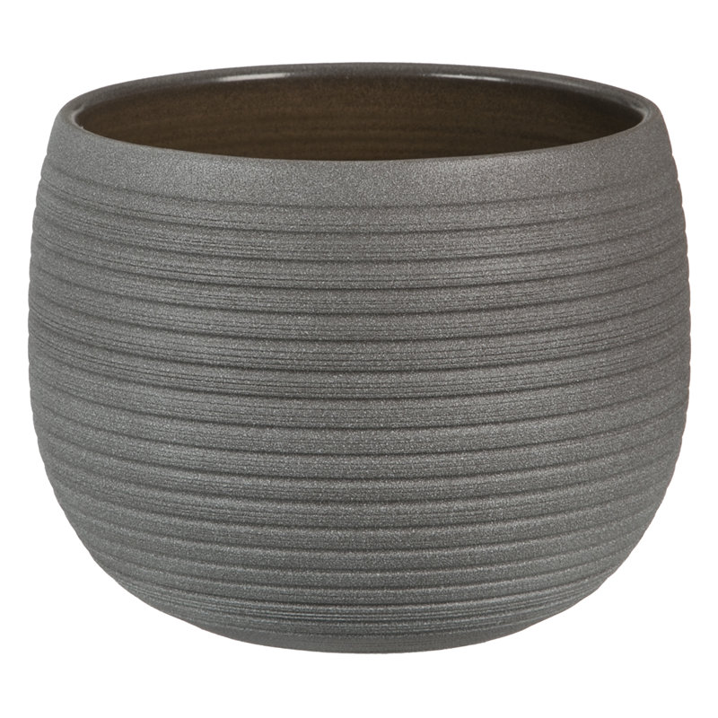 Übertopf Linara aus Keramik, Umber, 16.4 cm H x 21 cm B x 21 cm T