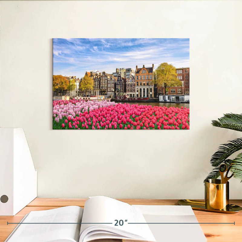 Sireci Amsterdam Canal Tulips, 8" H x 12" W