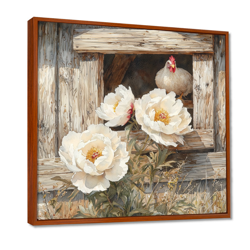 Art mural sur toile Criner, Impression encadrée flottante, Brun, H 16 po x l 16 po