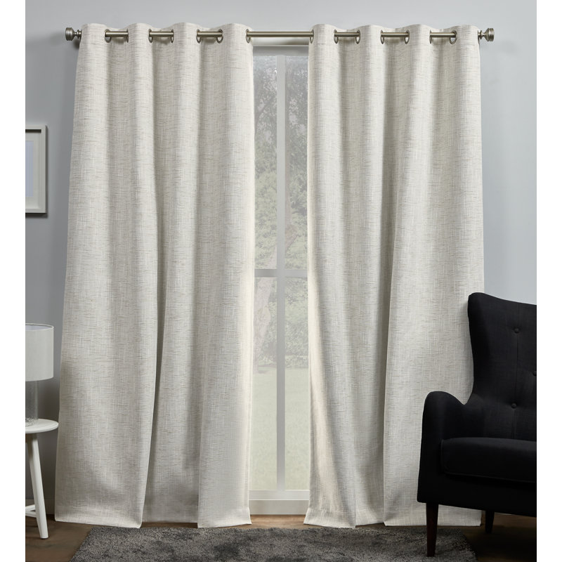 Palni Curtain Pair, Beige, 52"x 96"