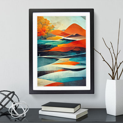 Meadow Landscape Abstract No.2 - Framed Print