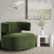 Bascom Upholstered Swivel Barrel Chair