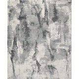 Hand-Knotted High-Quality Cream and Charcoal Area Rug