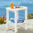 17 in. 2-Tier Rectangular HDPE Outdoor Side Table with Rounded Corners-871962005